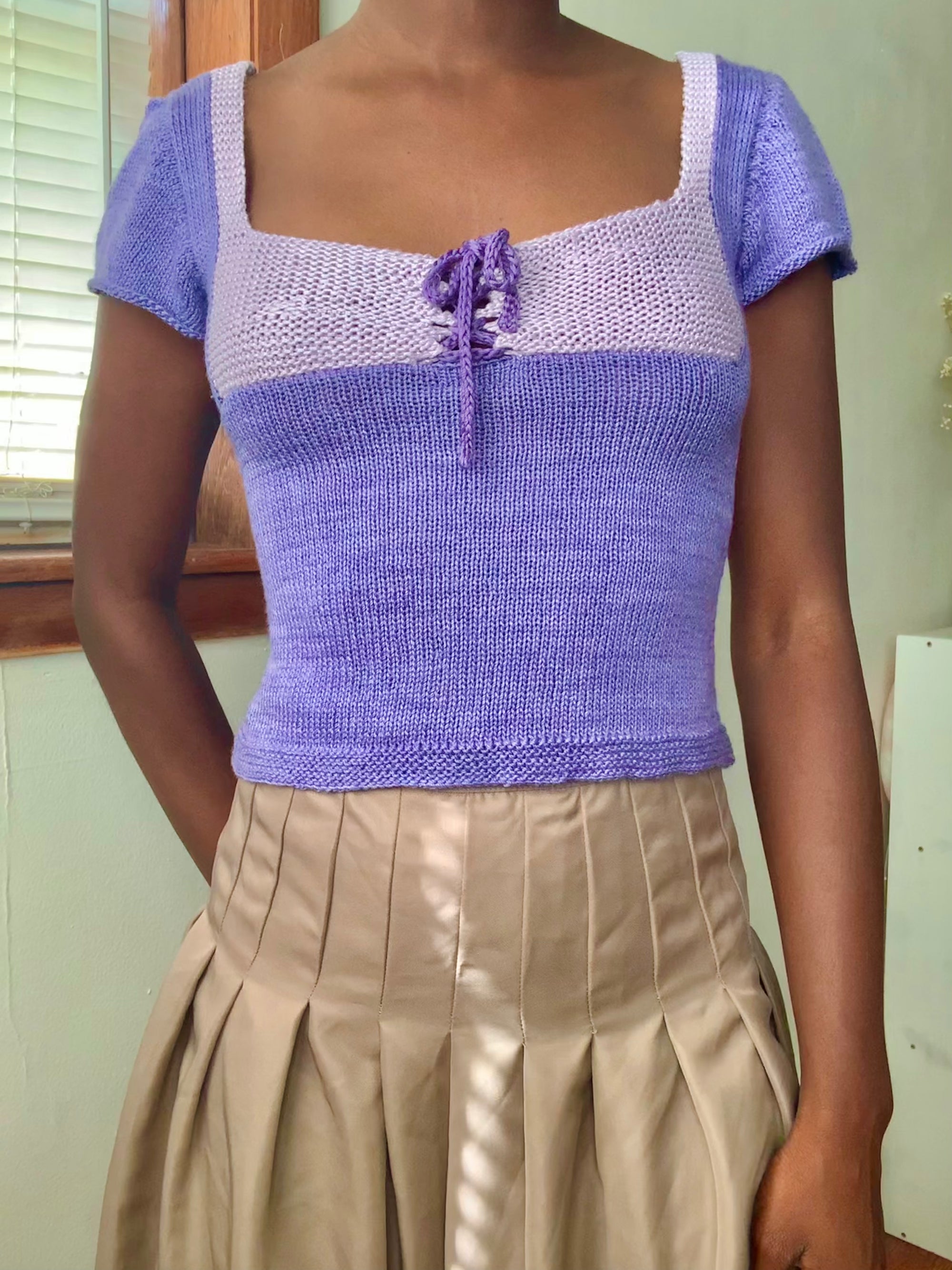Square neck baby tee